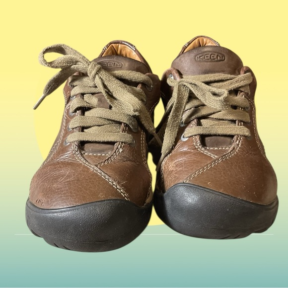Keen Presidio Trail Sneakers Brown Leather Lace Up Low Top Sneakers  Size 7 - Picture 1 of 10